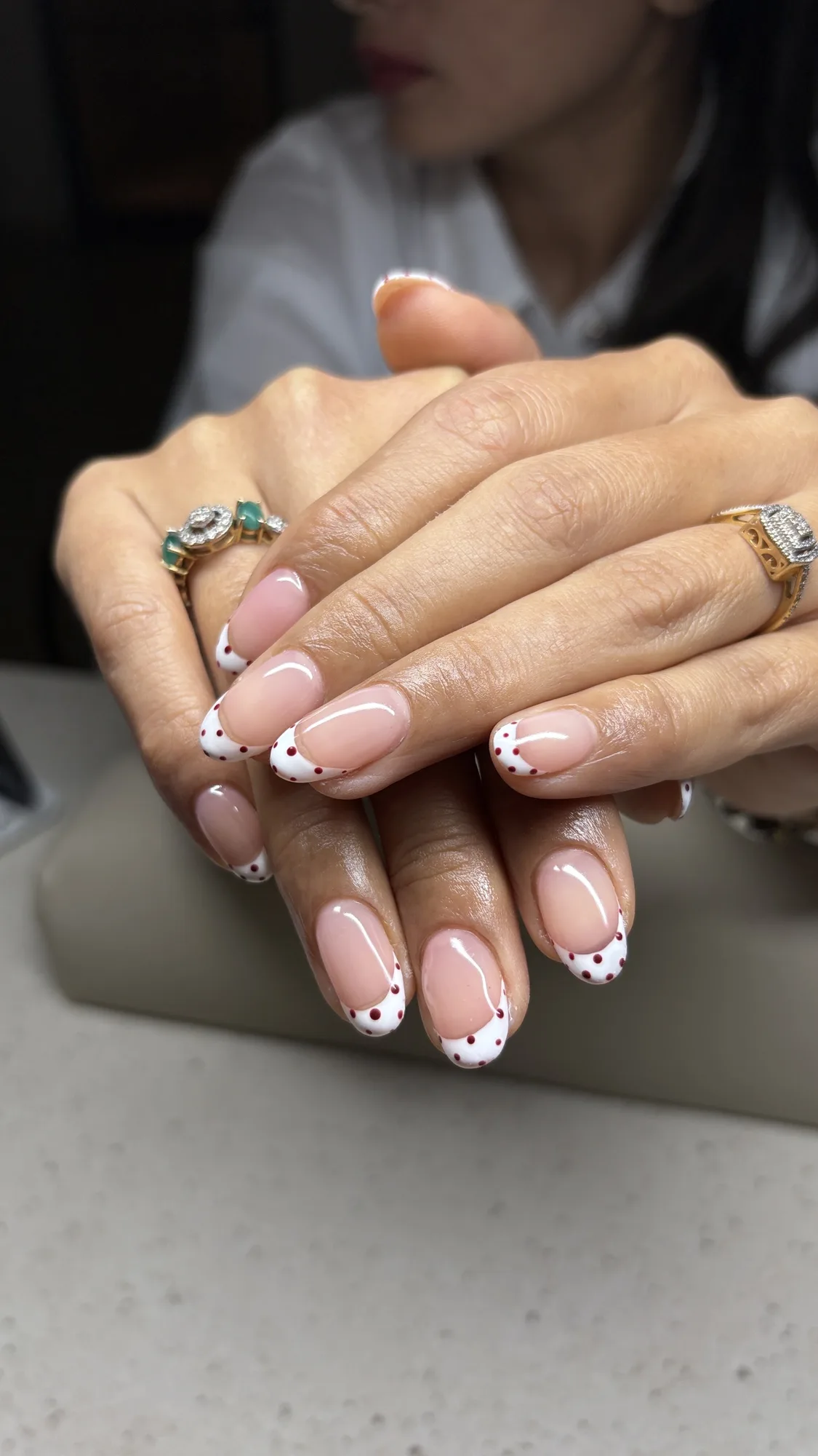 Soft pink gel manicure
